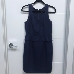 Club Monaco Navy Sleeveless Peplum Dress